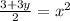 \frac{3+3y}{2}=x^{2}