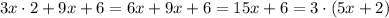 3x\cdot2+9x+6=6x+9x+6=15x+6=3\cdot(5x+2)