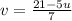 v= \frac{21-5u}{7} 