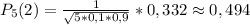 P_5(2)=\frac{1}{\sqrt{5*0,1*0,9}}*0,332\approx0,494