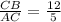 \frac{CB}{AC}=\frac{12}{5}