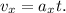 v_{x}=a_{x}t.