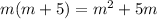 m(m+5)=m^{2}+5m