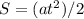 S= (at^2)/2