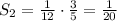 S_{2}=\frac{1}{12}\cdot\frac{3}{5}=\frac{1}{20} 