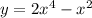 y=2 x^{4}- x^{2}