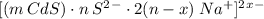 [(m\:CdS) \cdot{n\:S^2^-}\cdot{2(n - x)\:Na^+}]^2^x^-