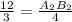 \frac{12}{3}=\frac{A_2B_2}{4}