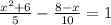 \frac{x^2+6}{5}-\frac{8-x}{10}=1 