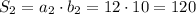 S_{2}=a_{2}\cdot b_{2}=12\cdot10=120