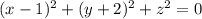 (x-1)^2+(y+2)^2+z^2=0