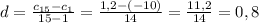 d=\frac{c_{15}-c_1}{15-1}=\frac{1,2-(-10)}{14}=\frac{11,2}{14}=0,8