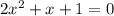 2x^{2}+x+1=0