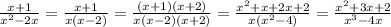 \frac{x+1}{x^2-2x}=\frac{x+1}{x(x-2)}=\frac{(x+1)(x+2)}{x(x-2)(x+2)}=\frac{x^2+x+2x+2}{x(x^2-4)}=\frac{x^2+3x+2}{x^3-4x}