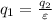 q_1=\frac{q_2}\varepsilon