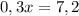 0,3x=7,2