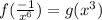 f(\frac{-1}{x^6})=g(x^3)