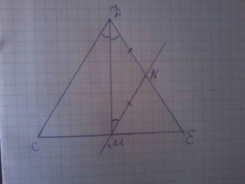 Отрезок dm - биссектриса треугольника cde. через точку m проведена прямая пересекающая сторону de в 