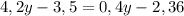 4,2y-3,5=0,4y-2,36