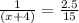 \frac{1}{(x+4)} = \frac{2.5}{15} 