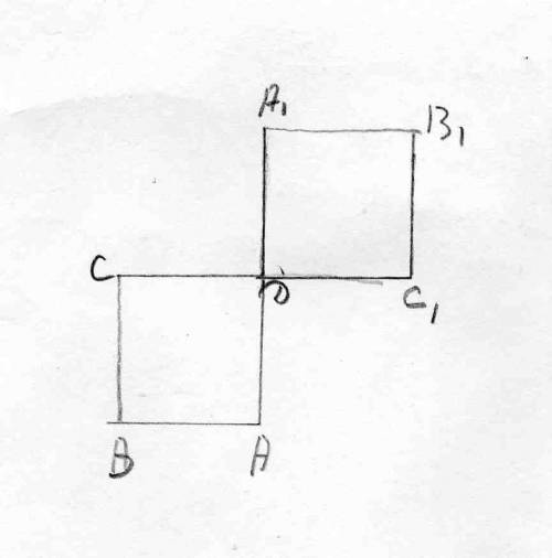 Начертите квадрат симетричный квадрату abcdотносительно вершине d