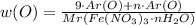 w(O)=\frac{9\cdot{Ar(O)}+n\cdot{Ar(O)}}{Mr(Fe(NO_3)_3\cdot{nH_2O)}}