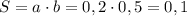 S=a\cdot{b}=0,2\cdot{0,5}=0,1 