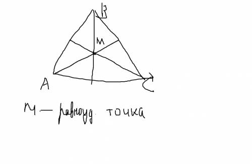 Начертите треугольник. и укажите точку равноудалённую от всех его сторон.