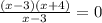 \frac{(x-3)(x+4)}{x-3}=0