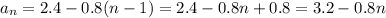 a_n=2.4-0.8(n-1)=2.4-0.8n+0.8=3.2-0.8n