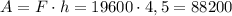 A=F\cdot{h}=19600\cdot{4,5}=88200