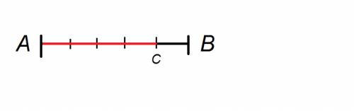 На отрезке ав который равен 9 см отметь точку с так,чтобы отрезок ас являлся четырьмя пятыми частями
