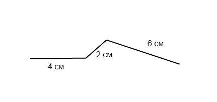 Длина одного звена ломаной 4 см. длина второго звена на 2 см. меньше первого. длина третьего звена н