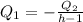 Q_1=-\frac{Q_2}{h-1}