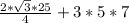 \frac{2*\sqrt{3}*25}{4}+ 3*5*7