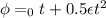 \phi = \omegaa_0 t +0.5 \epsilon t^2