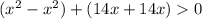 (x^{2}-x^{2})+(14x+14x)0