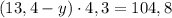 (13,4-y)\cdot4,3=104,8