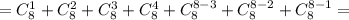 =C_8^1+C_8^2+C_8^3+C_8^4+C_8^{8-3}+C_8^{8-2}+C_8^{8-1}=