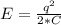 E=\frac{q^2}{2*C}