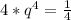 4* q^{4}= \frac{1}{4} 