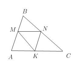 Стороны треугольника относятся как 4: 5: 6, а периметр треугольника,образованного его средними линия