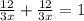 \frac{12}{3x}+\frac{12}{3x}=1