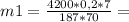 m1=\frac{4200*0,2*7}{187*70}=