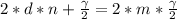 2*d*n+\frac{\gamma}{2}=2*m*\frac{\gamma}{2} 