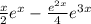 \frac{x}{2}e^x-\frac{e^{2x}}{4}e^{3x}