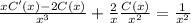 \frac{xC'(x)-2C(x)}{x^3}+\frac{2}{x}\frac{C(x)}{x^2}=\frac{1}{x^2}