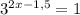 3^{2x-1,5}=1