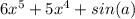 6x^{5} + 5x^{4} + sin(a)