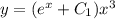 y = (e^x + C_1)x^3